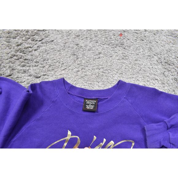 Vintage USA 1985 Platinum Sweats Purple Pullover Sweater XL Praise the Lord - Picture 7 of 7